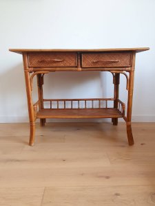 Vintage rattan desk
