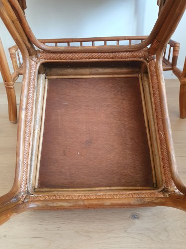 Bureau en rotin vintage