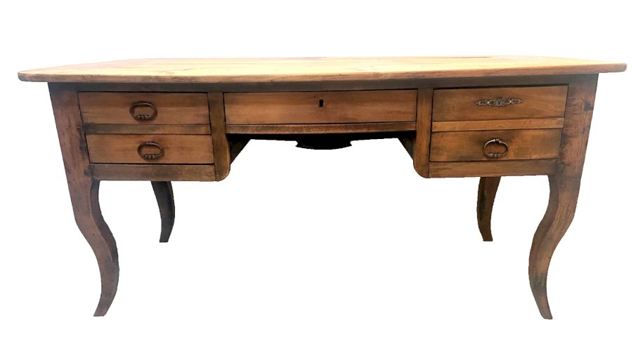 Bureau provincial marqueté en merisier massif XX siècle