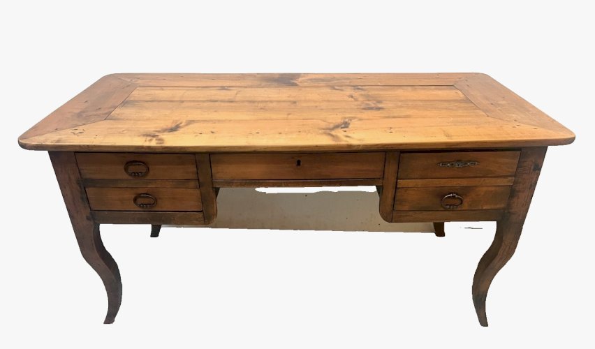 Bureau provincial marqueté en merisier massif XX siècle