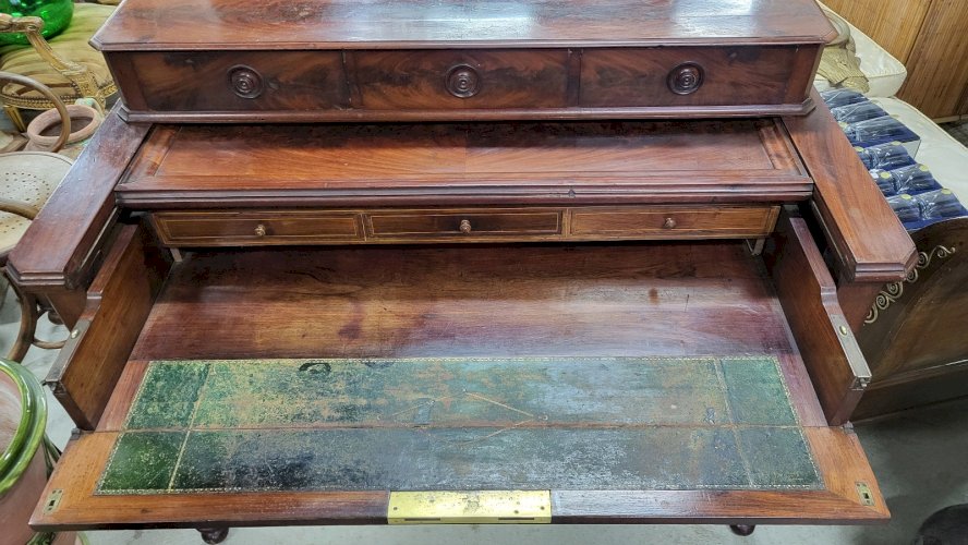 BUREAU SECRETAIRE A GRADINS LOUIS PHILIPPE EN ACAJOU