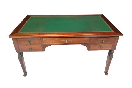 Empire Style Desk Return Egypt Late 19th Century Decoration in Bronze Napoleon III