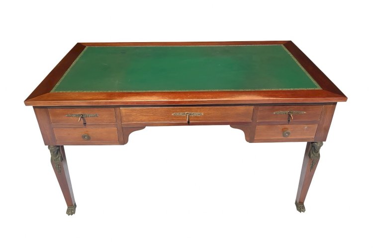 Bureau Style Empire Retour Égypte Fin XIX Eme Décoration En Bronze Napoléon III