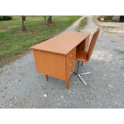 Bureau Vintage des Années 70 + Chaise