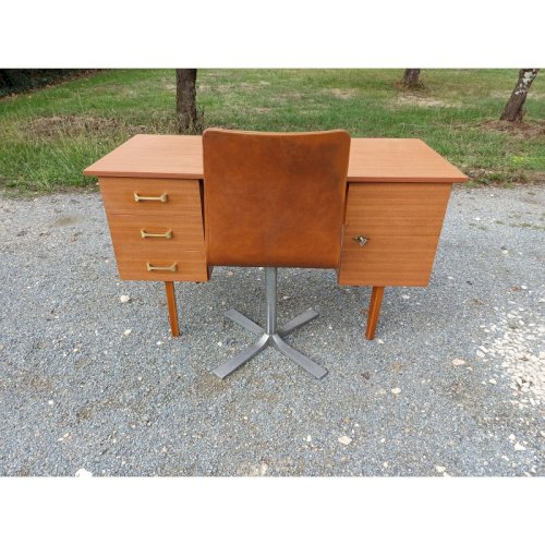 Bureau Vintage des Années 70 + Chaise