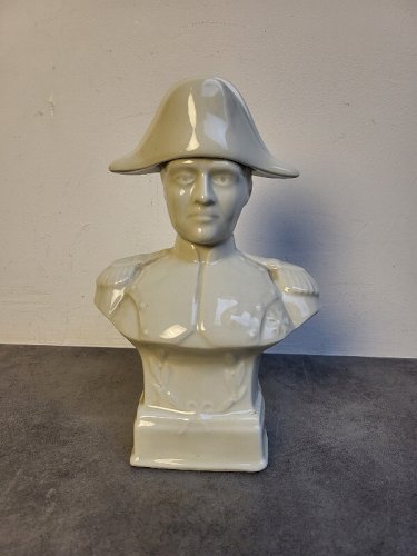 BUSTE BOUTEILLE DE NAPOLEON EN FAÏENCE