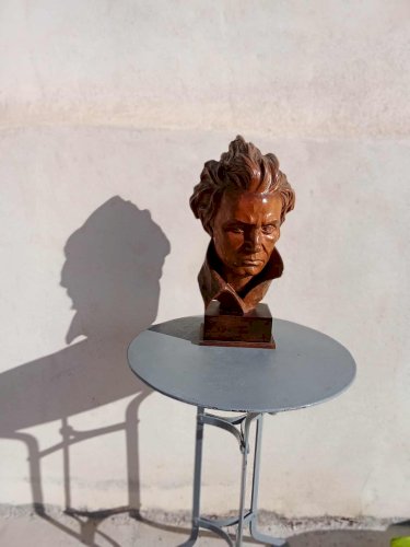  Buste de Beethoven – Bois sculpté – Signé Bordet 