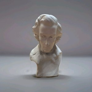Buste de Chopin en Biscuit signé Nannini – 20 cm