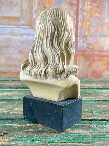 Buste du Christ signé A. Giannelli – Albâtre Volterra – Sculpture italienne XXe