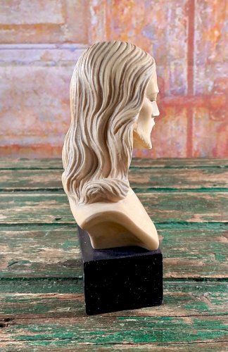 Buste du Christ signé A. Giannelli – Albâtre Volterra – Sculpture italienne XXe