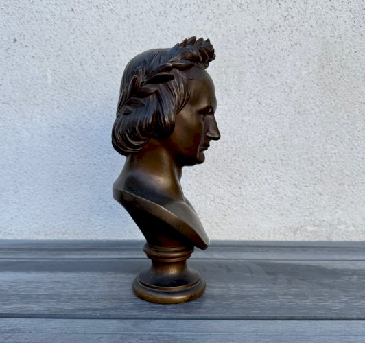 Buste en bronze de Victor Hugo par David d'Angers et F. Barbedienne M4059
