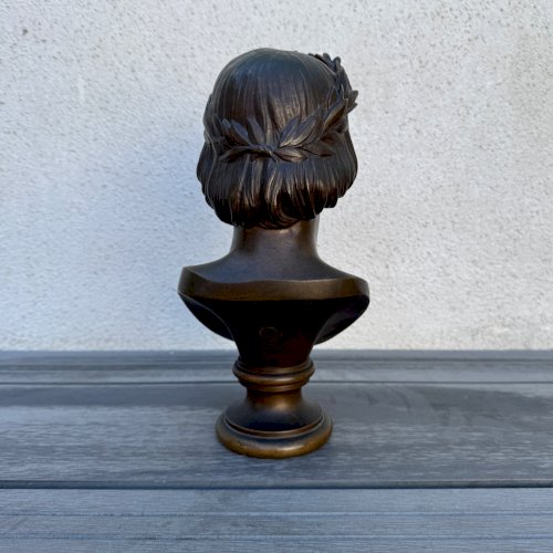 Buste en bronze de Victor Hugo par David d'Angers et F. Barbedienne M4059