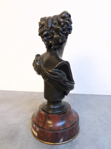 BUSTE EN BRONZE SUR SOCLE MARBRE DE CLESINGER 1864 JB 1814-1883