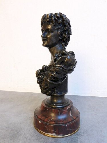 BUSTE EN BRONZE SUR SOCLE MARBRE DE CLESINGER 1864 JB 1814-1883