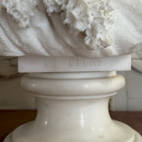 Buste en marbre par Antonio Giovanni Lanzirotti intitulé Le Lilas M3691