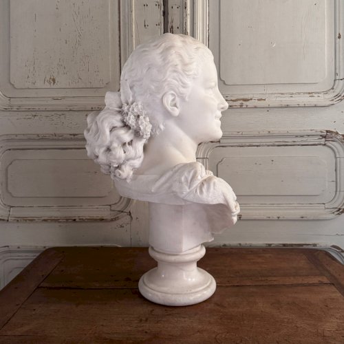 Buste en marbre par Antonio Giovanni Lanzirotti intitulé Le Lilas M3691