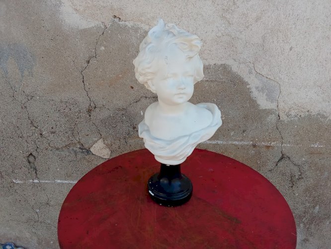 buste en plâtre ancien