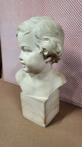 BUSTE EN TERRE CUITE SIGNE H BARGAS