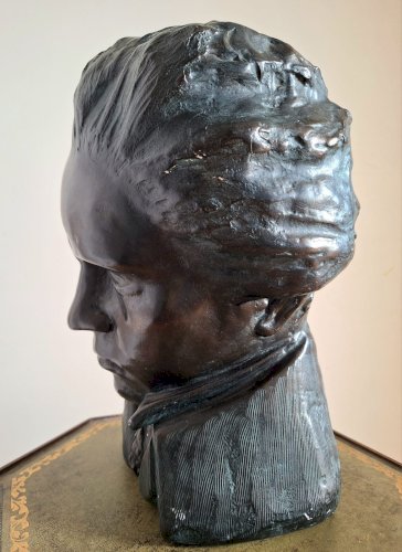 Buste vintage en platre à l’effigie de Beethoven, décoration rétro romantique