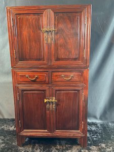 Chinese Wedding Cabinet from 1930 in solid Hongmu