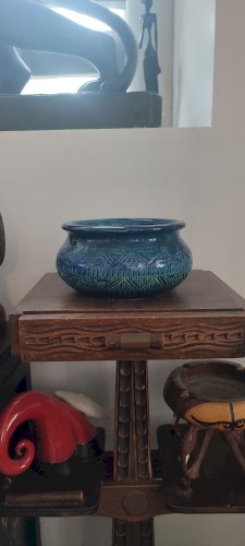 Cache-pot céramique Rimini Blu , Aldo Londi , Bitossi