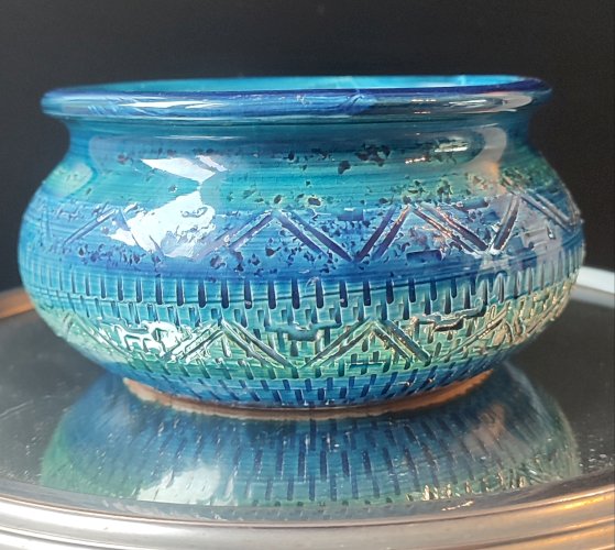 Cache-pot céramique Rimini Blu , Aldo Londi , Bitossi