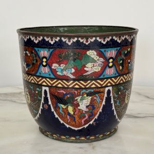 Cache-pot cloisonné Japon fin du XIXe M4047