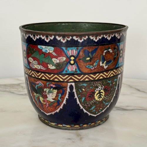 Cache-pot cloisonné Japon fin du XIXe M4047