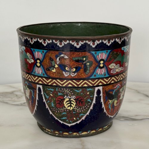 Cache-pot cloisonné Japon fin du XIXe M4047