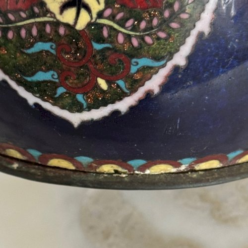 Cache-pot cloisonné Japon fin du XIXe M4047