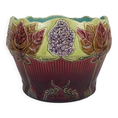 Cache Pot en barbotine Art Nouveau