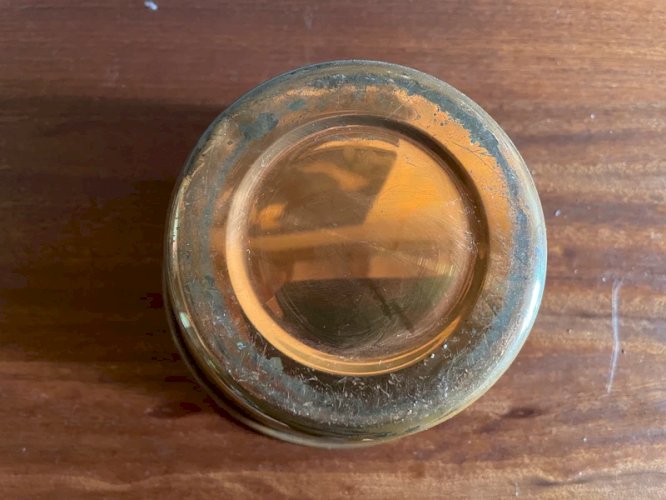 Cache pot en cuivre martelé vintage