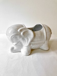 Elephant ceramic cache-pot / planter