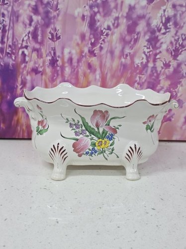 cache-pot jardinière faïence KG lunéville motif réverbère