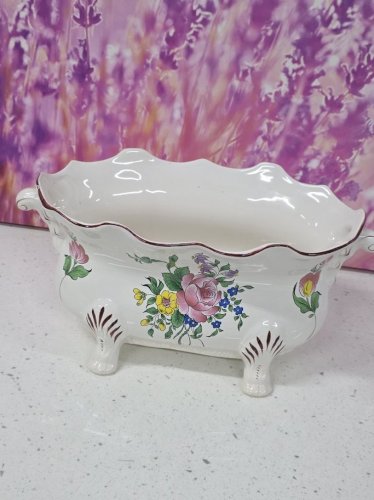 cache-pot jardinière faïence KG lunéville motif réverbère