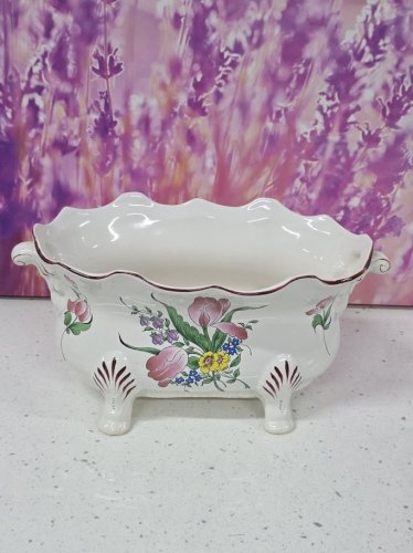 cache-pot jardinière faïence KG lunéville motif réverbère