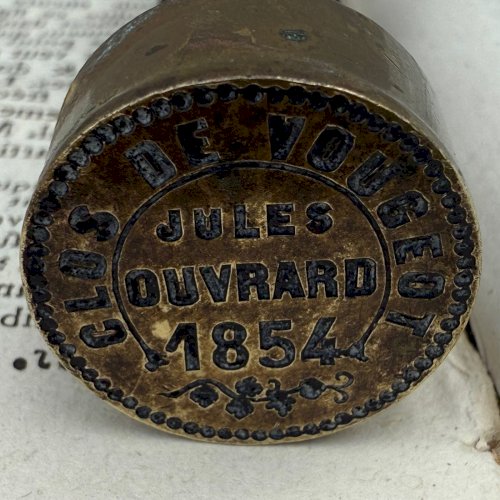 Cachet Clos de Vougeot Jules Ouvrard 1854 L9316