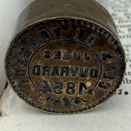 Cachet Clos de Vougeot Jules Ouvrard 1854 L9316