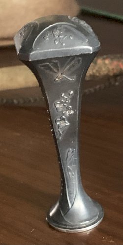 cachet sceau ancien Argent 2 poinçons naturaliste art nouveau libellule papillon