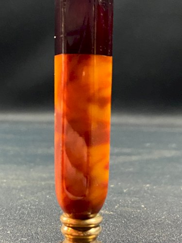 Cachet vierge sceau en agate couleur ambre et onyx