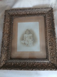 Cadre ancien début XXe siècle avec photo
