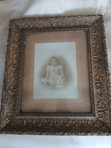 Cadre ancien début XXe siècle avec photo