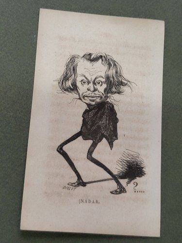 CADRE AVEC 15 CARTES BINETTES NADAR GASPARD FELIX TOURNACHON 1820-1910
