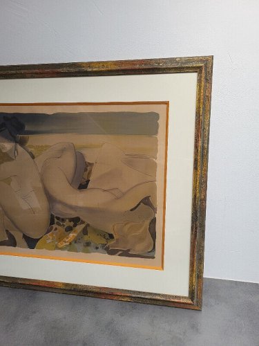 CADRE AVEC LITHOGRAPHIE CAMILLE HILAIRE NU