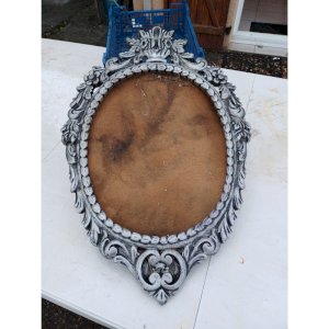 Cadre Bois Cérusé Vieux Gris