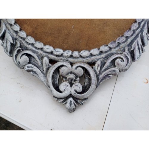 Cadre Bois Cérusé Vieux Gris