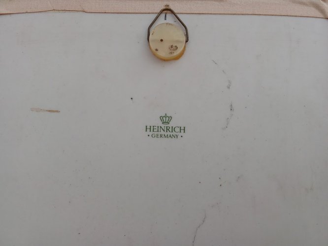 Cadre botanique sur porcelaine de Heinrich