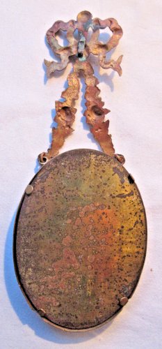 Cadre bronze Napoléo III, 1 porte-photo ovale, guirlandes et noeud Louis XVI, n2