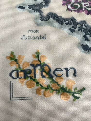 Cadre canevas broderie  bREIZH BRETAGNE vintage Bretonne broder couture