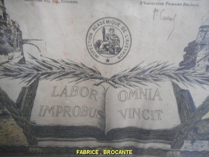 CADRE D'ETUDES PRIMAIRES ELEMENTAIRES 1943